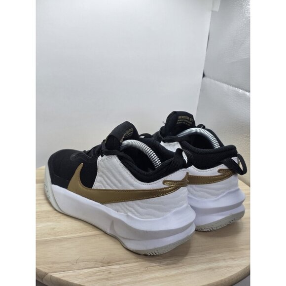 Nike Team Hustle D 10 (GS) CW6735‑002 Black/White/Photon Dust/Gold Womens 8.5 - Picture 7 of 9
